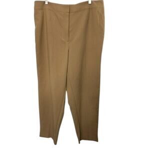 Ann Taylor CURVY Fit Camel Wide Leg Slacks Women's Size 16 High Waist